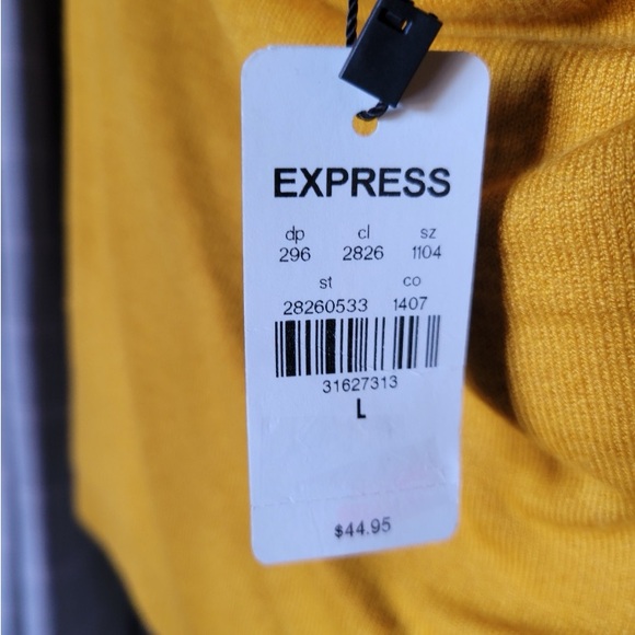 Express Ladies Gold Sweater Strapless Top NWT - Picture 8 of 9